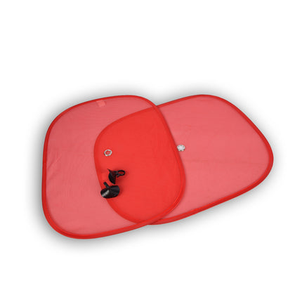 Zonwering op Maat - Rood Zonnescherm voor Auto Zijruiten | Set van 2 | Autoaccessoires | 44x36cm
