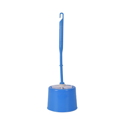 Toiletborstel Met Houder - Blauwe Toiletborstelset Voor Efficiënt Toiletreinigen - Wc Accessoires - 11 cm, Hoogte: 34.5 cm
