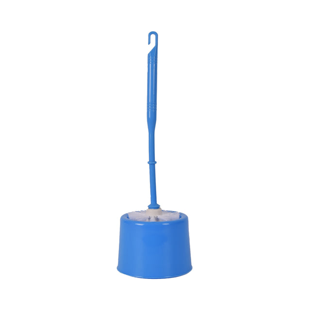 Toiletborstel Met Houder - Blauwe Toiletborstelset Voor Efficiënt Toiletreinigen - Wc Accessoires - 11 cm, Hoogte: 34.5 cm