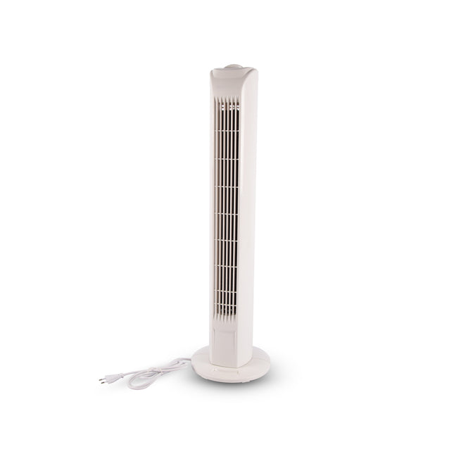 Krachtige Witte Torenventilator | 45W | 220-240V/50HZ | 3 Snelheden | 3 Oscillatiestanden | Staande Ventilator voor Optimaal Luchtstroom