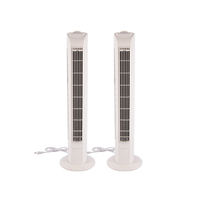 Opvallende Witte Staande Ventilator | 78 cm Hoog | 12 cm Breed | Torenventilator Met 3 snelheden | 3 Oscillatie Snelheden | 45W | 220-240V/50HZ |  Krachtige Luchtstroom Maak Slaapkamers En Woonkamers In Een Mum Van Tijd Koel