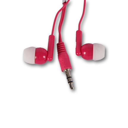 Hoofdtelefoon | Oortjes | Koptelefoon roze | kunststof | Oordopjes | In Ear Oordopjes | Kabellengte: 1 m | 3.5mm jack | In Ear Oordopjes