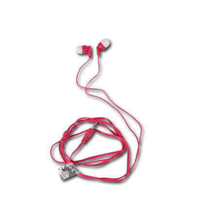 Hoofdtelefoon | Oortjes | Koptelefoon roze | kunststof | Oordopjes | In Ear Oordopjes | Kabellengte: 1 m | 3.5mm jack | In Ear Oordopjes