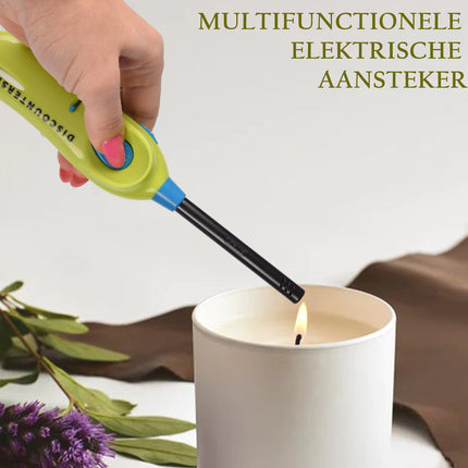 Aansteker | plasma aansteker | groen& blauw | Plastic | elektrische aansteker | bbq starter elektrisch | Navulbare aansteker | 3.5cm*22cm 