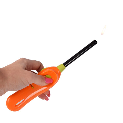 Aansteker | plasma aansteker | oranje&groen | Plastic | elektrische aansteker | bbq starter elektrisch | Navulbare aansteker | 3.5cm*22cm 