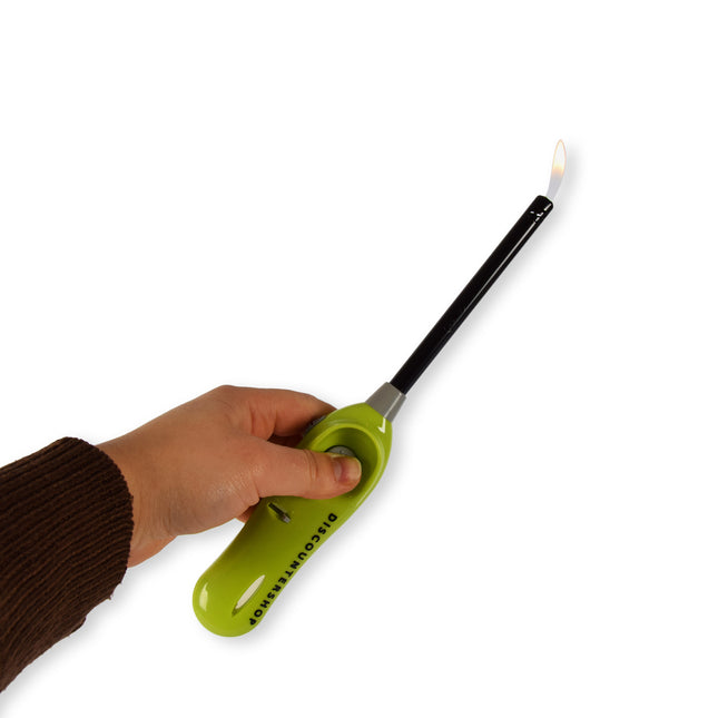 Navulbare Aansteker voor BBQ Aansteken | Groen, Metaal & Kunststof | 3.40cm x 26cm 