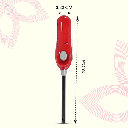 1x stuks | Aansteker | Navulbare aansteker | Rood | Gasaansteker | bbq starter elektrisch | elektrische aansteker | Veilig & Efficiënt | 26cm* 3.20 cm