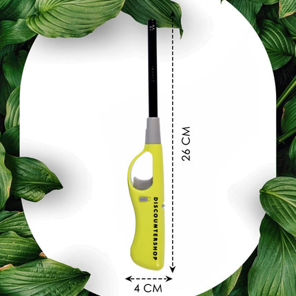Gasaansteker 26 cm Groen - Navulbare Aansteker met Kinderslot - Voor Kaarsen, BBQ, Keuken en Kamperen