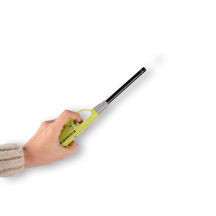 Gasaansteker 26 cm Groen - Navulbare Aansteker met Kinderslot - Voor Kaarsen, BBQ, Keuken en Kamperen