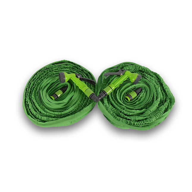 set van 2 stuks |  Tuinslang | waterslang | groen /Zwart | Flexibele | 10-20m | Met 7 functies