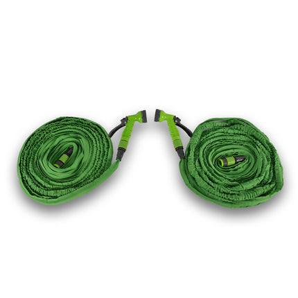 set van 2 stuks |  Tuinslang | waterslang | groen /Zwart | Flexibele | 10-20m | Met 7 functies