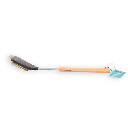 Efficiënte BBQ-schrobber - Robuust Ontwerp - Kleurvarianten: Zwart, Beige, Silver - Afmetingen: 44cm x 1.5cm x 7.5cm - Materiaal: Kunststof, Hout en Metaal