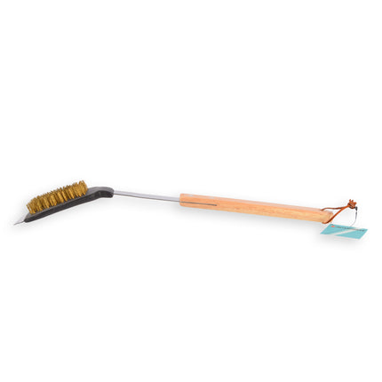 Efficiënte BBQ-schrobber - Robuust Ontwerp - Kleurvarianten: Zwart, Beige, Silver - Afmetingen: 44cm x 1.5cm x 7.5cm - Materiaal: Kunststof, Hout en Metaal