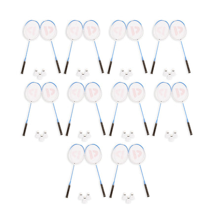 10 Sets met 20 Rackets en 30 Shuttles | aluminium/bio plastic | Rackettas | blauw | tennistas | 68cm*22.5cm
