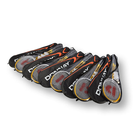 Topdeal - Premium Badminton Set: 20 Aluminium Rackets, 30 Bioplastic Shuttles - Gele Rackettas Inbegrepen