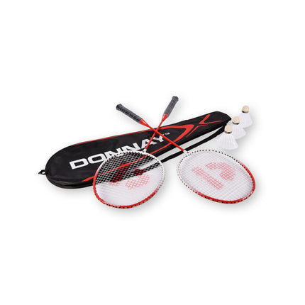 Topkwaliteit Badminton Racket Set - 12 Rackets, 18 Shuttles - Rood - Inclusief Opbergtas