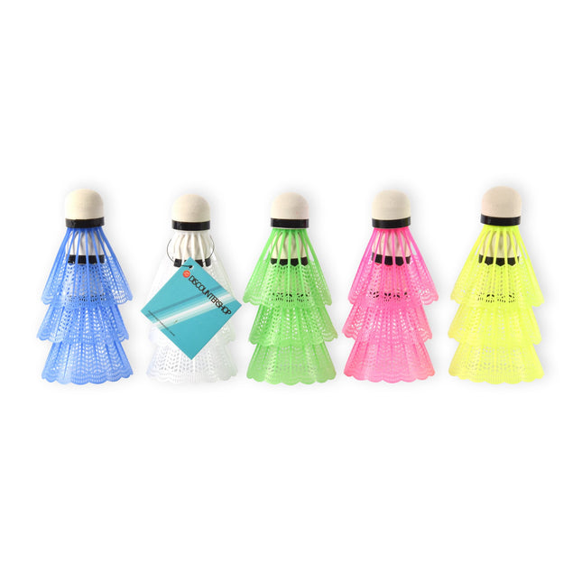 Kwalitatieve Kunststof Shuttlecocks - 3 Sets (15 stuks) - Plastic Materiaal - 120g - Afmetingen 6.6cm x 6.6cm x 8.2cm
