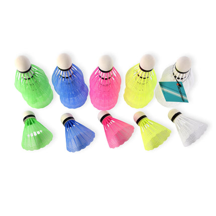 Set van 25 Hoogwaardige Kunststof Badmintonshuttles - Assortiment Kleuren - 6.6cm x 6.6cm x 8.2cm - Licht en Betrouwbaar - Optimaal voor Sportief Vermaak
