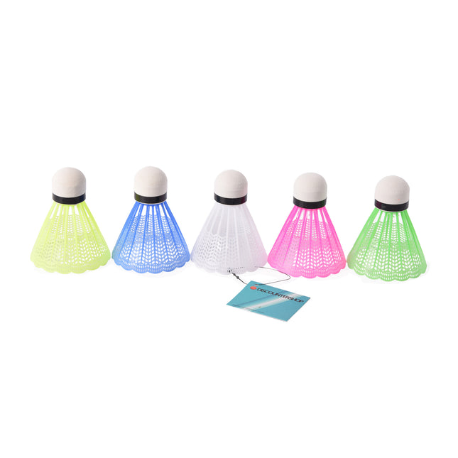 Plastic Badmintonshuttles, 5 Stuks - Lengte 6.6cm - Uitstekend voor Elke Speler - Gewicht 40g - Duurzaam en Perfect. 