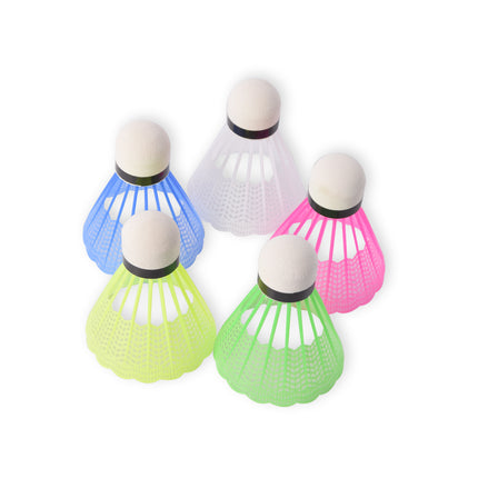 Plastic Badmintonshuttles, 5 Stuks - Lengte 6.6cm - Uitstekend voor Elke Speler - Gewicht 40g - Duurzaam en Perfect. 