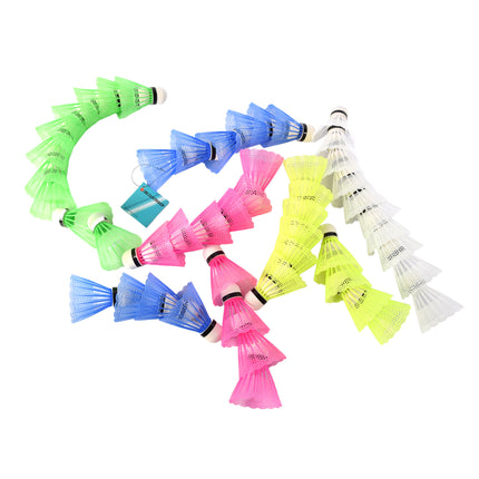 Kwalitatieve Kunststof Shuttlecocks - 3 Sets (15 stuks) - Plastic Materiaal - 120g - Afmetingen 6.6cm x 6.6cm x 8.2cm