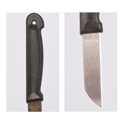 Zwarte Schilmesjes Set - Koksmessen - Keukenmessen - Roestvrij Staal en Plastic - Afmetingen: 16x1x0.8cm - 30 stuks in totaal