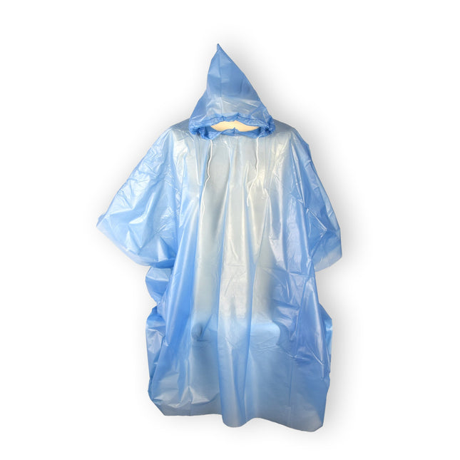 Stijlvolle Blauwe Regenponcho - Waterdicht en Lichtgewicht - 131cm - Kunststof - 1 Stuk