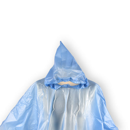 Stijlvolle Blauwe Regenponcho - Waterdicht en Lichtgewicht - 131cm - Kunststof - 1 Stuk