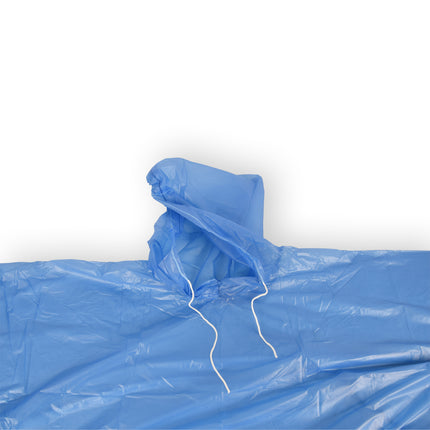 Stijlvolle Blauwe Regenponcho - Waterdicht en Lichtgewicht - 131cm - Kunststof - 1 Stuk