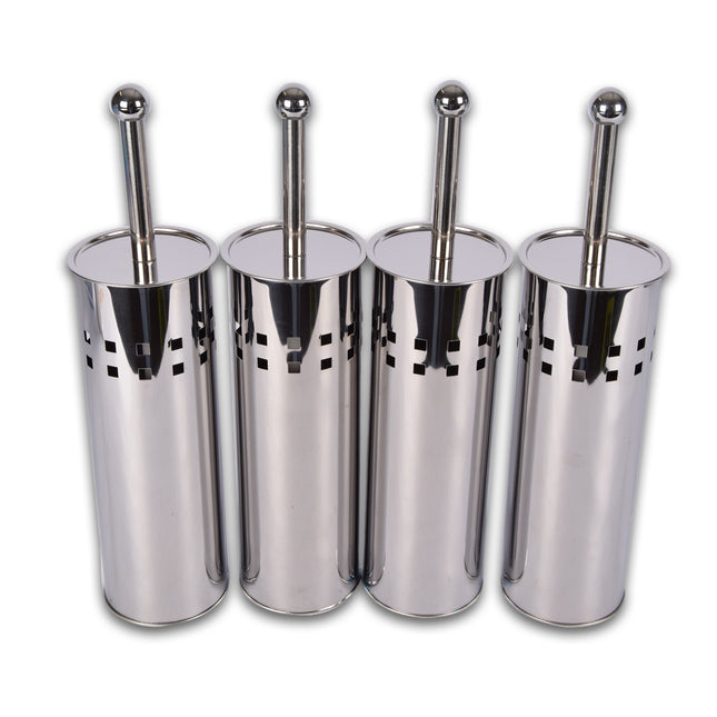 Toiletborstel | Set van 4 | WC borstel | 9.5x9.5x38cm | Vrijstaande Houder | Badkameraccessoires | Schoonmaakartikelen
