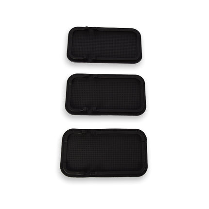 Rubberen Antislipmat Set voor in de Auto  - 3 Stuks Zwart - 18.5cm x 10.5cm - Beschermat voor Auto Dashboard