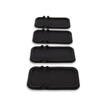 Set van 4 Duurzame Zwarte Antislipmatjes voor Car Dashboard | Gemaakt van Hoogwaardig Rubber | 18.5cm x 10.5cm