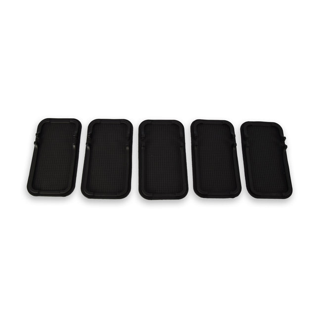 Set van 5 Antislipmatten voor Autodashboard - Zwart, 18.5cm x 10.5cm| Essentieel Auto Accessoires  | Antislip Dashboard Mat voor Telefoon, Smartphone, Tablet en Parkeerkaart |  Afwasbaar