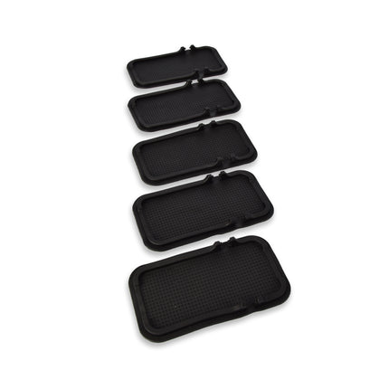 Set van 5 Antislipmatten voor Autodashboard - Zwart, 18.5cm x 10.5cm| Essentieel Auto Accessoires  | Antislip Dashboard Mat voor Telefoon, Smartphone, Tablet en Parkeerkaart |  Afwasbaar