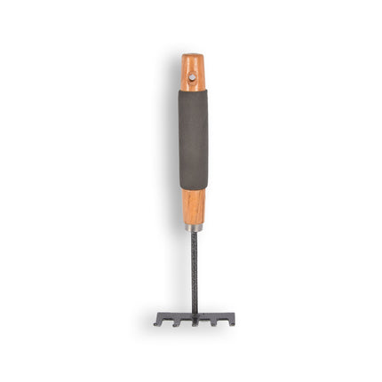 Tuinharkje | hark | met steel | Tuingereedschap | Tuinieren | Zachte Handgreep | Tuinonderhoud | Tuinaccessoires | 27cm x 9cm x 7.5cm