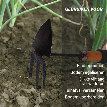 Stevige Zilver/Grijze Tuinhark - 28x7.50x15 cm - Tuingereedschap Set voor Tuinonderhoud en Grondwerken