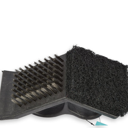 BBQ Borstel - Zwart & Zilver - Grillreiniging - Schoonmaakborstel - 17cm x 7cm x 9cm - Compact & Lichtgewicht