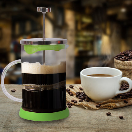 Milieuvriendelijke Groene Glas Cafetière - Koffiemaker | BPA-vrij | Vaatwasser Veilig | 9x5 cm, Gewicht 0.39 kg | 800ml Capaciteit