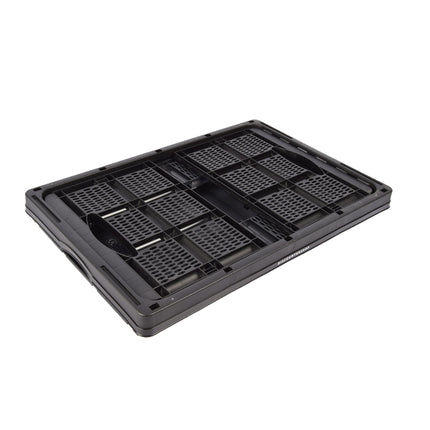 Van Onveilig Naar Veilig: Zwarte Opvouwbare Vouwkrat 32 Liter | 50cm x 21cm x 33cm | Stevig en Stapelbaar Zonder Deksel | Perfect voor Veilige Opslag van Kleding, Speelgoed & Boodschappen