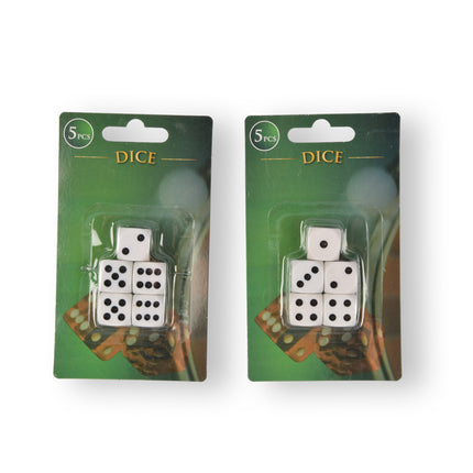 Kwalitatieve Hoogwaardige Dobbelstenen Set van 10 Stuks - Plastic Speelstenen - Wit/Zwart - 1.5cm x 1.5cm - 50g