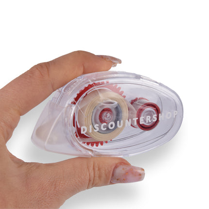 Hoogwaardige Lijmroller en Lijmapplicator - Transparant Rood - Lichtgewicht 31g – Discountershop