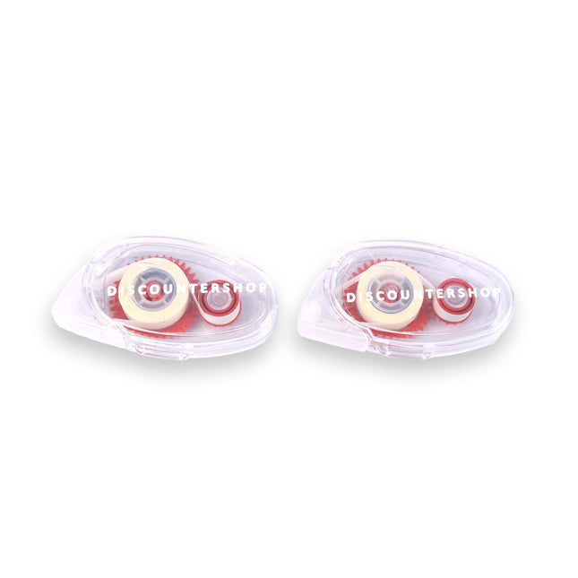 2x Hoogwaardige Lijmroller en Lijmapplicator - Transparant Rood - Lichtgewicht 62g – Discountershop