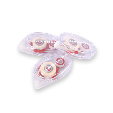 3 stuks Hoogwaardige Lijmroller en Lijmapplicator - Transparant Rood - Lichtgewicht 93g – Discountershop