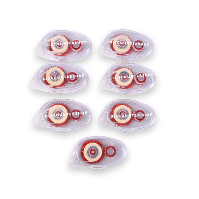 7 stuks Hoogwaardige Lijmroller en Lijmapplicator - Transparant Rood - Lichtgewicht 218g – Discountershop