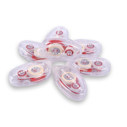 7 stuks Hoogwaardige Lijmroller en Lijmapplicator - Transparant Rood - Lichtgewicht 218g – Discountershop