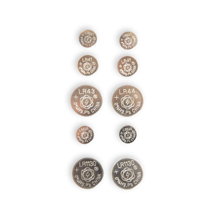 Koop Hoogwaardige 10 stuks Knoopcellen en Batterijen - Alkaline en Lithium met Zilveren Kleur en 1.5V Voltage - inclusief AG1, AG3, AG12, AG13, AG4 en AG10
