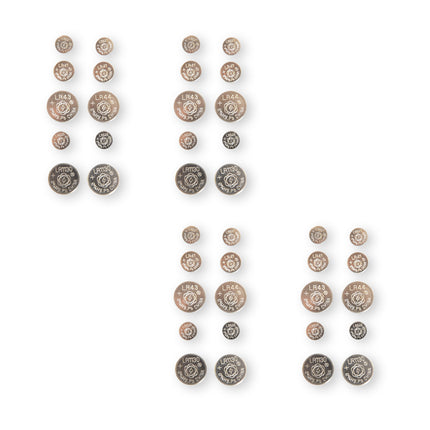  Hoogwaardige 40 stuks Knoopcellen en Batterijen - Alkaline en Lithium met Zilveren Kleur en 1.5V Voltage - inclusief AG1, AG3, AG12, AG13, AG4 en AG10