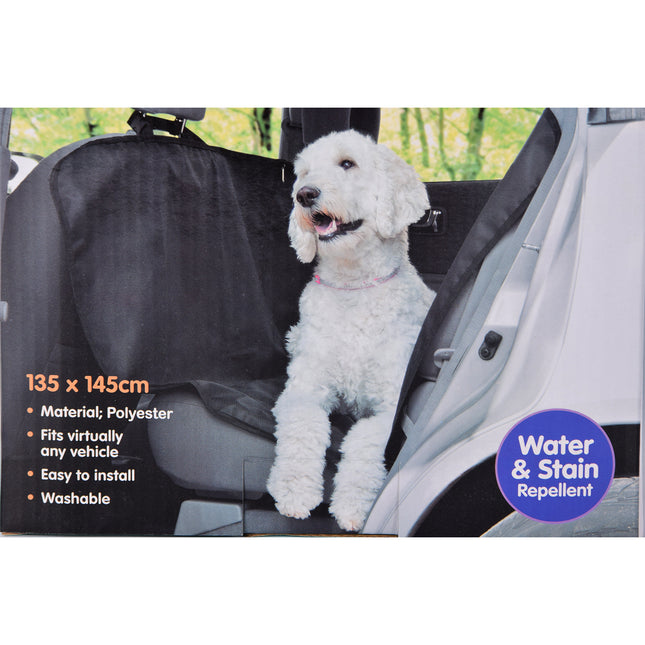 Comfortabele Hondendeken voor Auto en Thuisgebruik - Waterdicht - Polyester - Zwart - 145x135cm