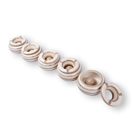5x Stijlvolle Aardewerk Asbak 11cm x 6cm Beige - Perfect Rookaccessoire