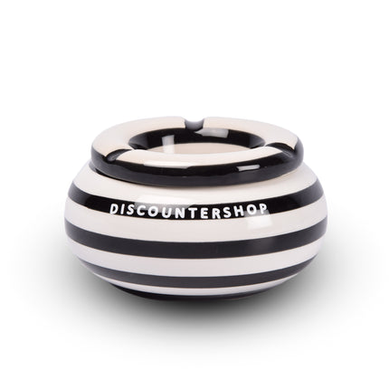 1x Stijlvolle Aardewerk Asbak 11cm x 6cm Zwart - Perfect Rookaccessoire